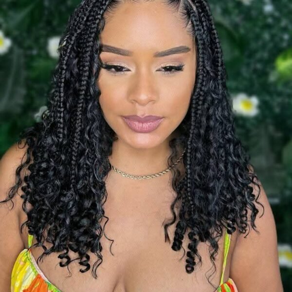 Boho knotless bob , hair included